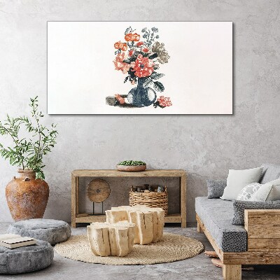Floral arrangement in a vase Print on canvas