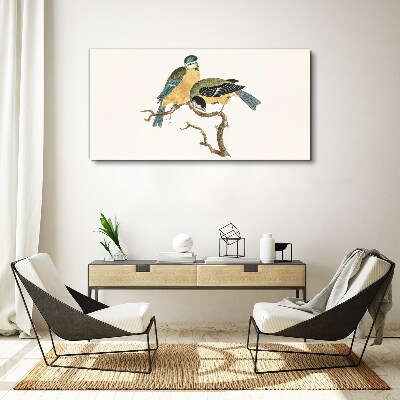 Drawing animals birds Canvas Wall art