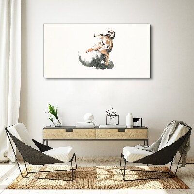 Figure on a cloud Canvas wall art