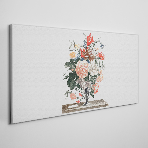 Floral arrangement in a vase Canvas wall art