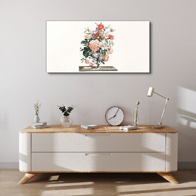 Floral arrangement in a vase Canvas wall art