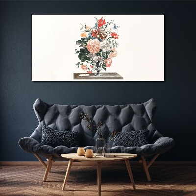 Floral arrangement in a vase Canvas wall art