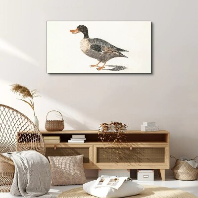 Duck in naturalistic style Print on canvas