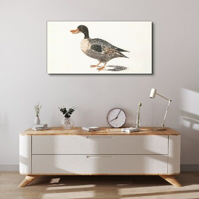 Duck in naturalistic style Print on canvas