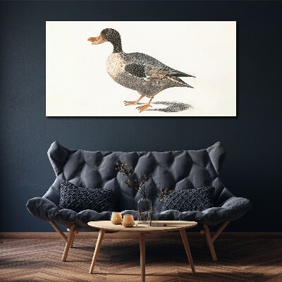 Duck in naturalistic style Print on canvas
