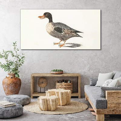 Duck in naturalistic style Print on canvas