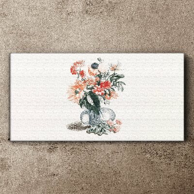 Flower bouquet in a vase Canvas wall art