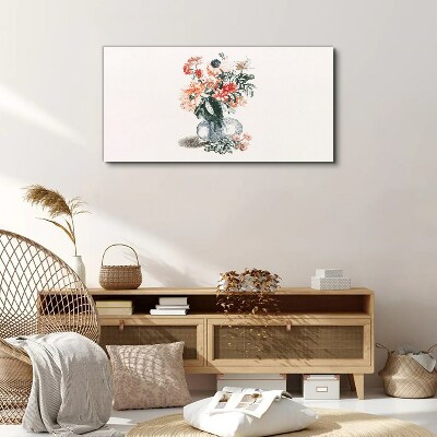 Flower bouquet in a vase Canvas wall art