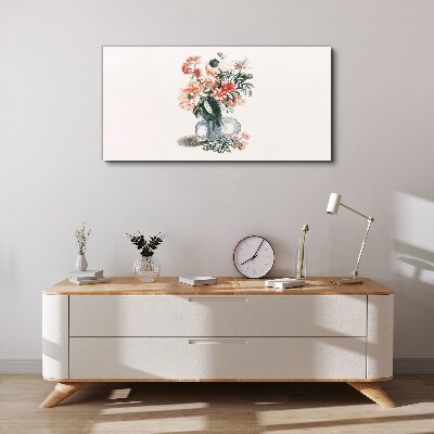 Flower bouquet in a vase Canvas wall art