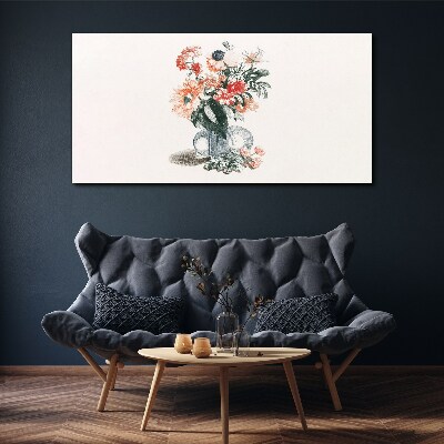 Flower bouquet in a vase Canvas wall art