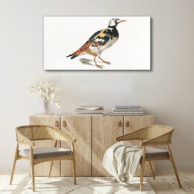 Bird on a white background Canvas wall art