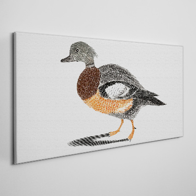 Drawing animal bird Canvas Wall art