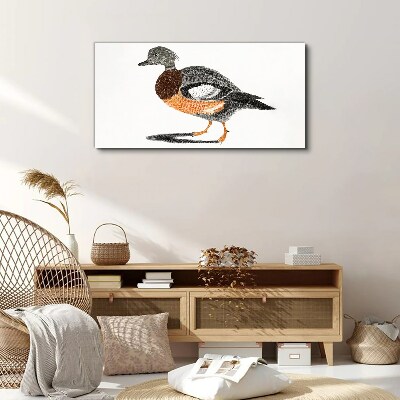 Duck in graphic style Print on canvas