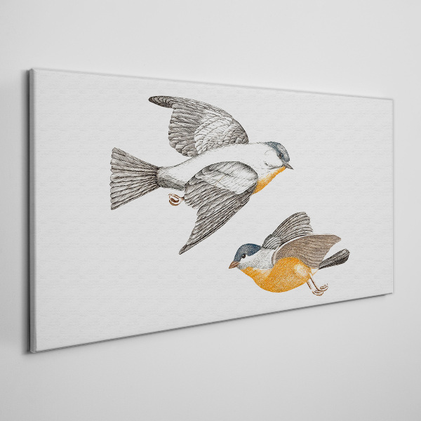 Drawing animal bird Canvas Wall art