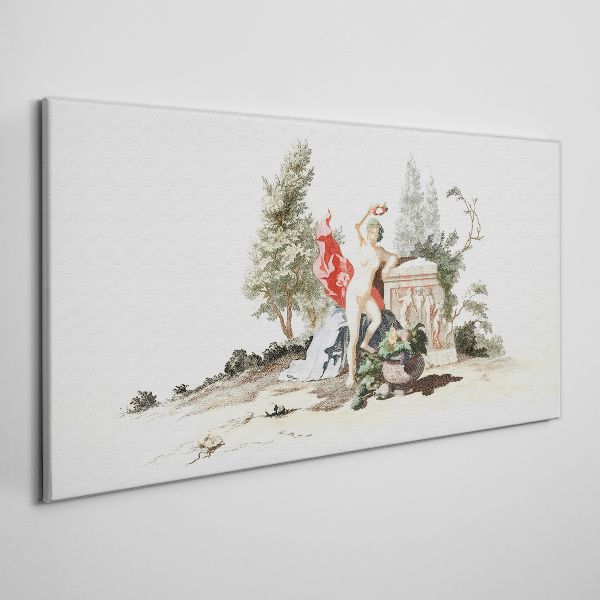 Mythological scene with fruit Print on canvas