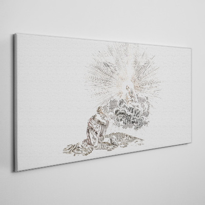 Prayer in the Face of Divinity Print on canvas