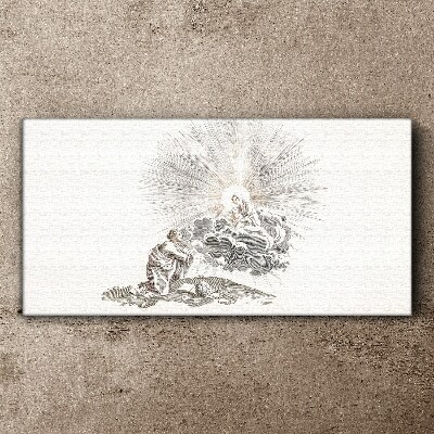 Prayer in the Face of Divinity Print on canvas