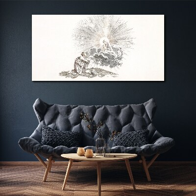 Prayer in the Face of Divinity Print on canvas