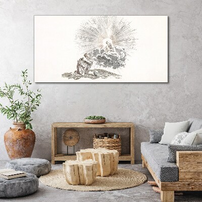 Prayer in the Face of Divinity Print on canvas