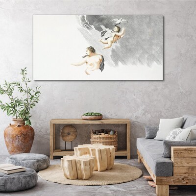 Angels in the clouds Canvas wall art