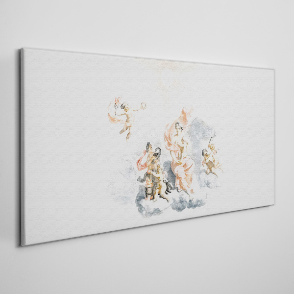 Angels in the clouds Print on canvas