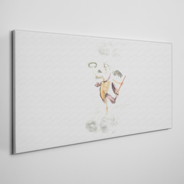 Angel with a wreath Canvas wall art