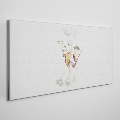 Angel with a wreath Canvas wall art