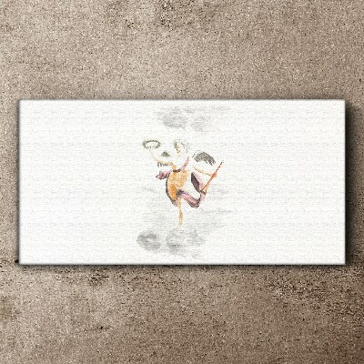Angel with a wreath Canvas wall art