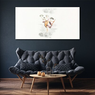 Angel with a wreath Canvas wall art