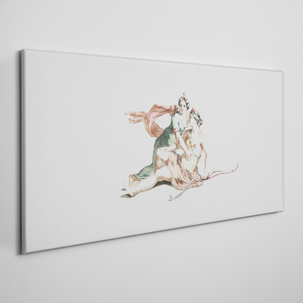 Mythological scene with female figures Canvas wall art
