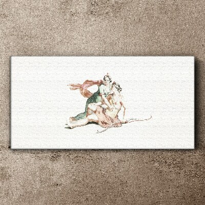 Mythological scene with female figures Canvas wall art