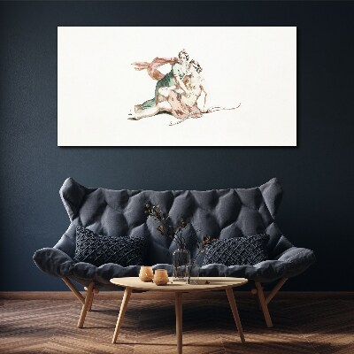 Mythological scene with female figures Canvas wall art