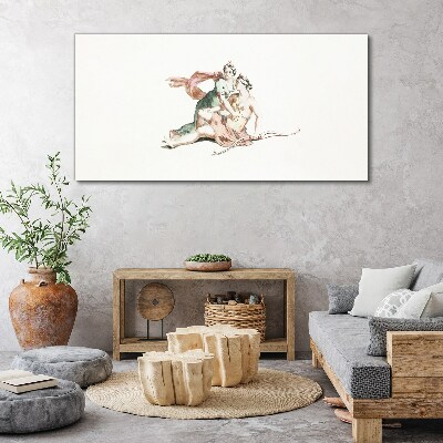 Mythological scene with female figures Canvas wall art