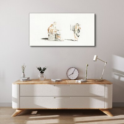 Dialogue between wise men Canvas wall art