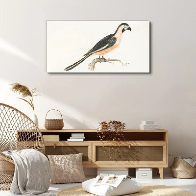 Bird on a branch Print on canvas