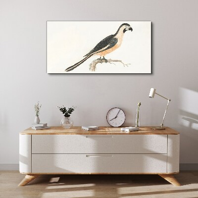 Bird on a branch Print on canvas
