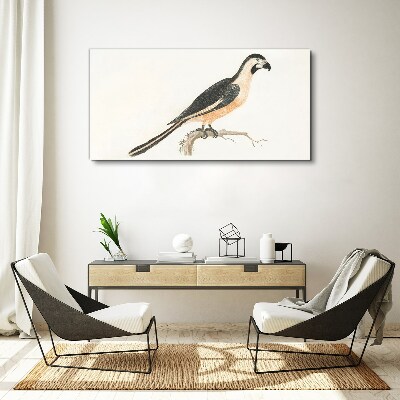 Bird on a branch Print on canvas