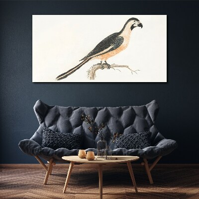 Bird on a branch Print on canvas