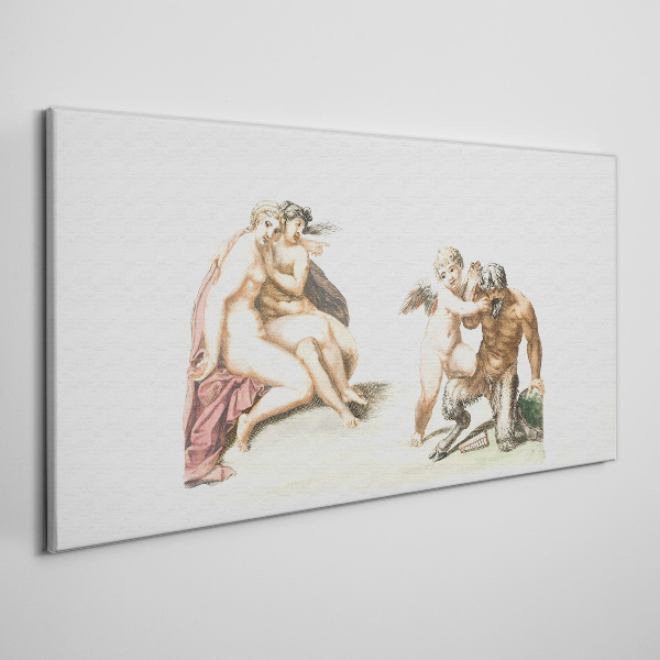 A mythological meeting in the glow of love Print on canvas