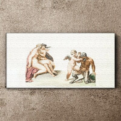 A mythological meeting in the glow of love Print on canvas