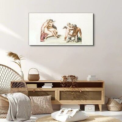 A mythological meeting in the glow of love Print on canvas