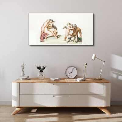 A mythological meeting in the glow of love Print on canvas