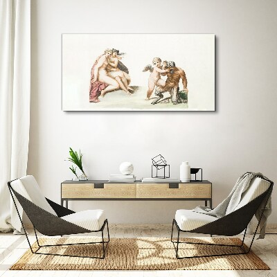 A mythological meeting in the glow of love Print on canvas