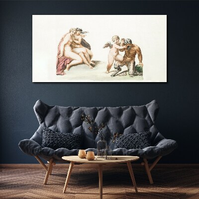 A mythological meeting in the glow of love Print on canvas