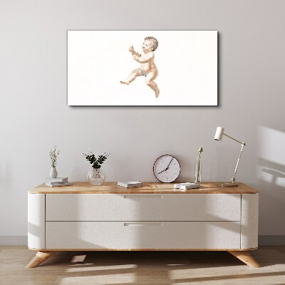 A happy toddler on the move Canvas wall art