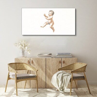 Drawing child Canvas Wall art