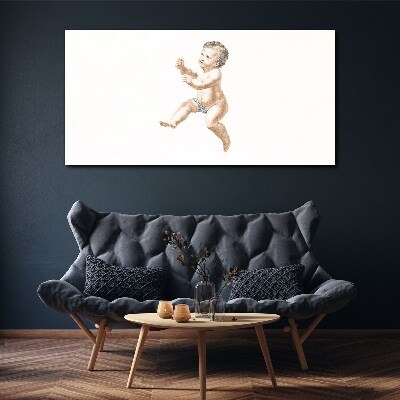 A happy toddler on the move Canvas wall art