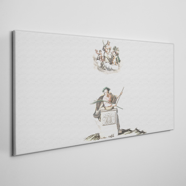 Mythological inspirations in pastel tones Print on canvas