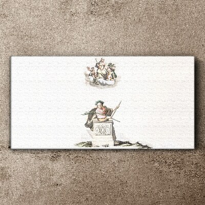 Mythological inspirations in pastel tones Print on canvas