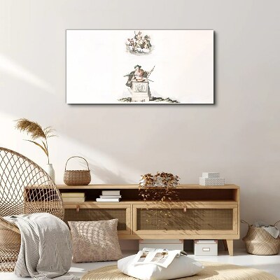 Mythological inspirations in pastel tones Print on canvas